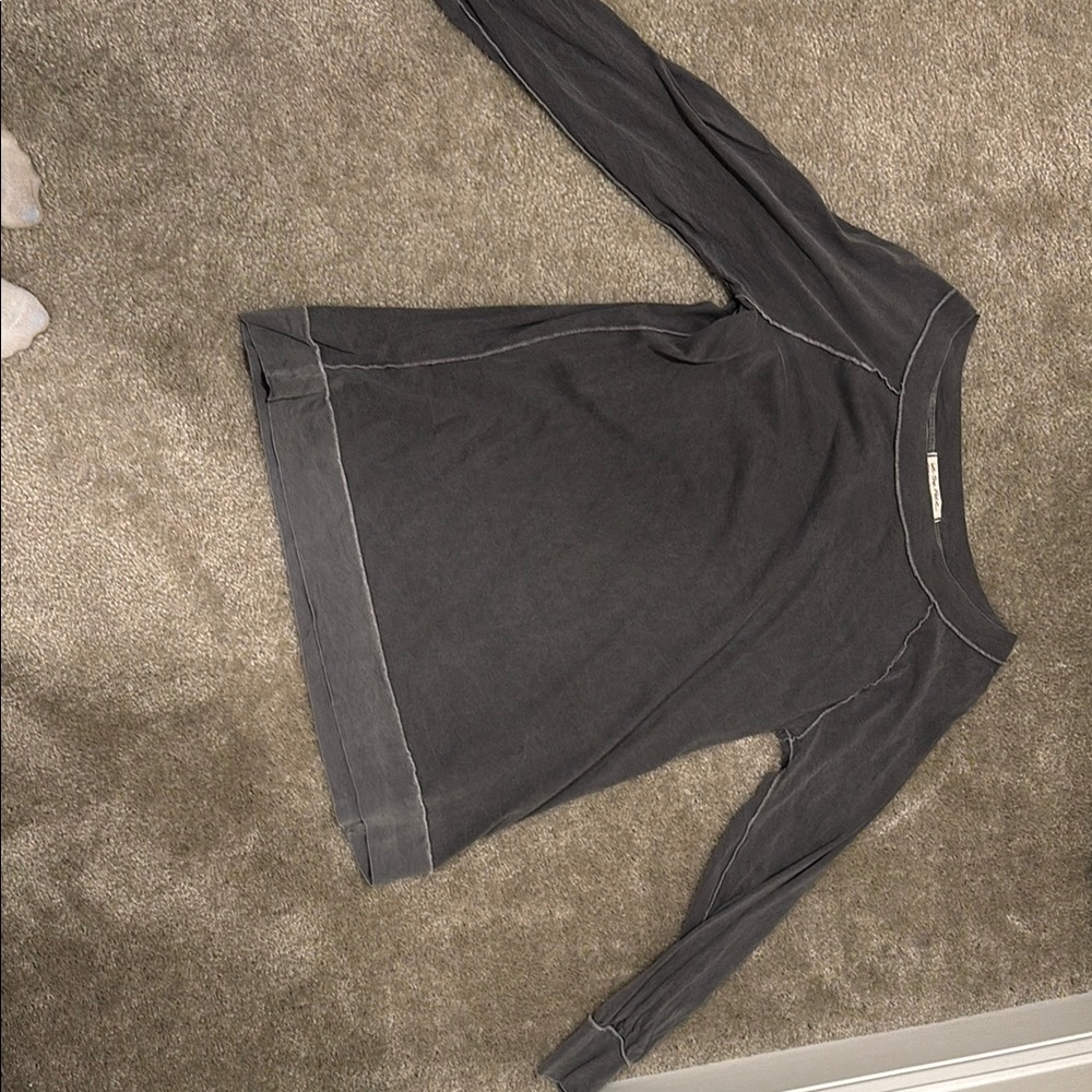 We The Free Charcoal Long Sleeve Top